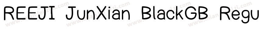 REEJI JunXian BlackGB Regular字体转换